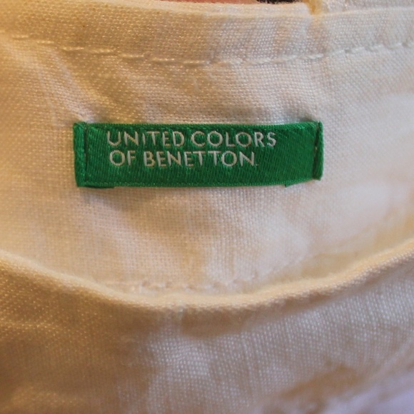 WHITE LINEN WIDE LEG PANTS - Picture 4 of 4